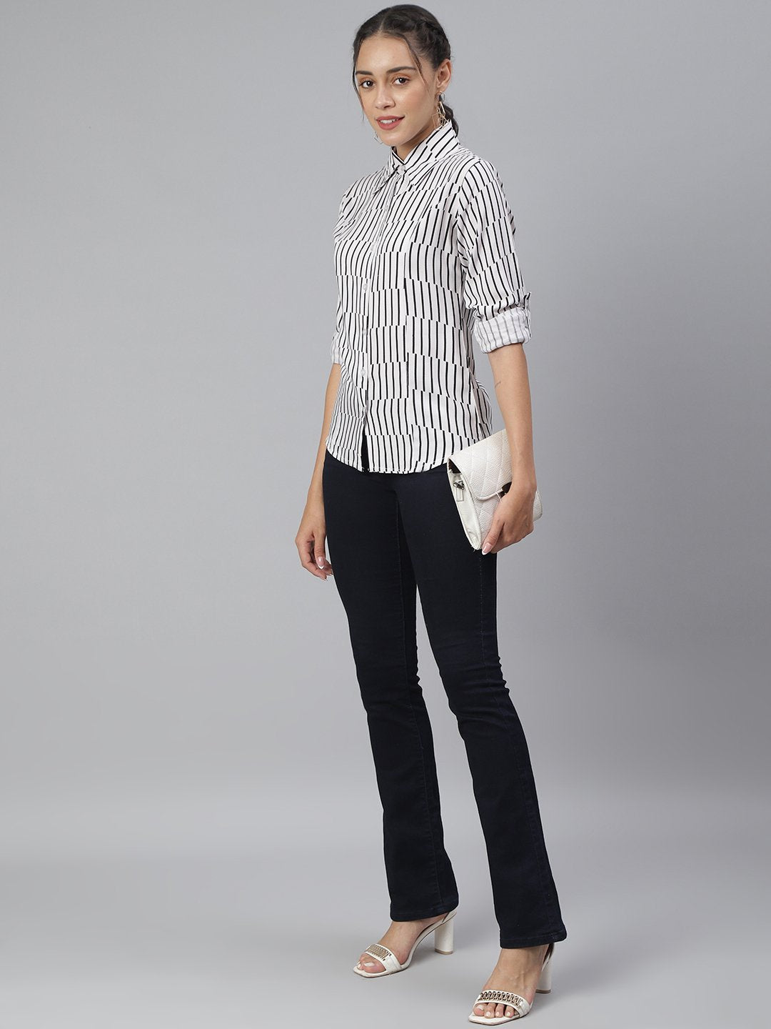 SCORPIUS White Striped Shirt