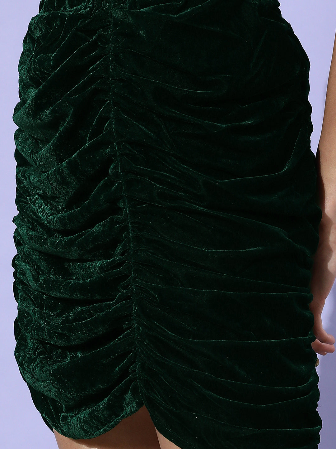 SCORPIUS Green velvet skirt