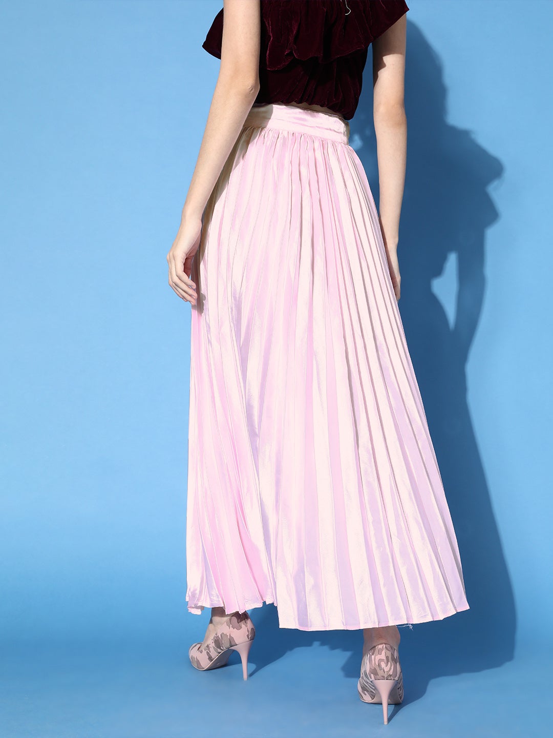 Pink Satin Skirt