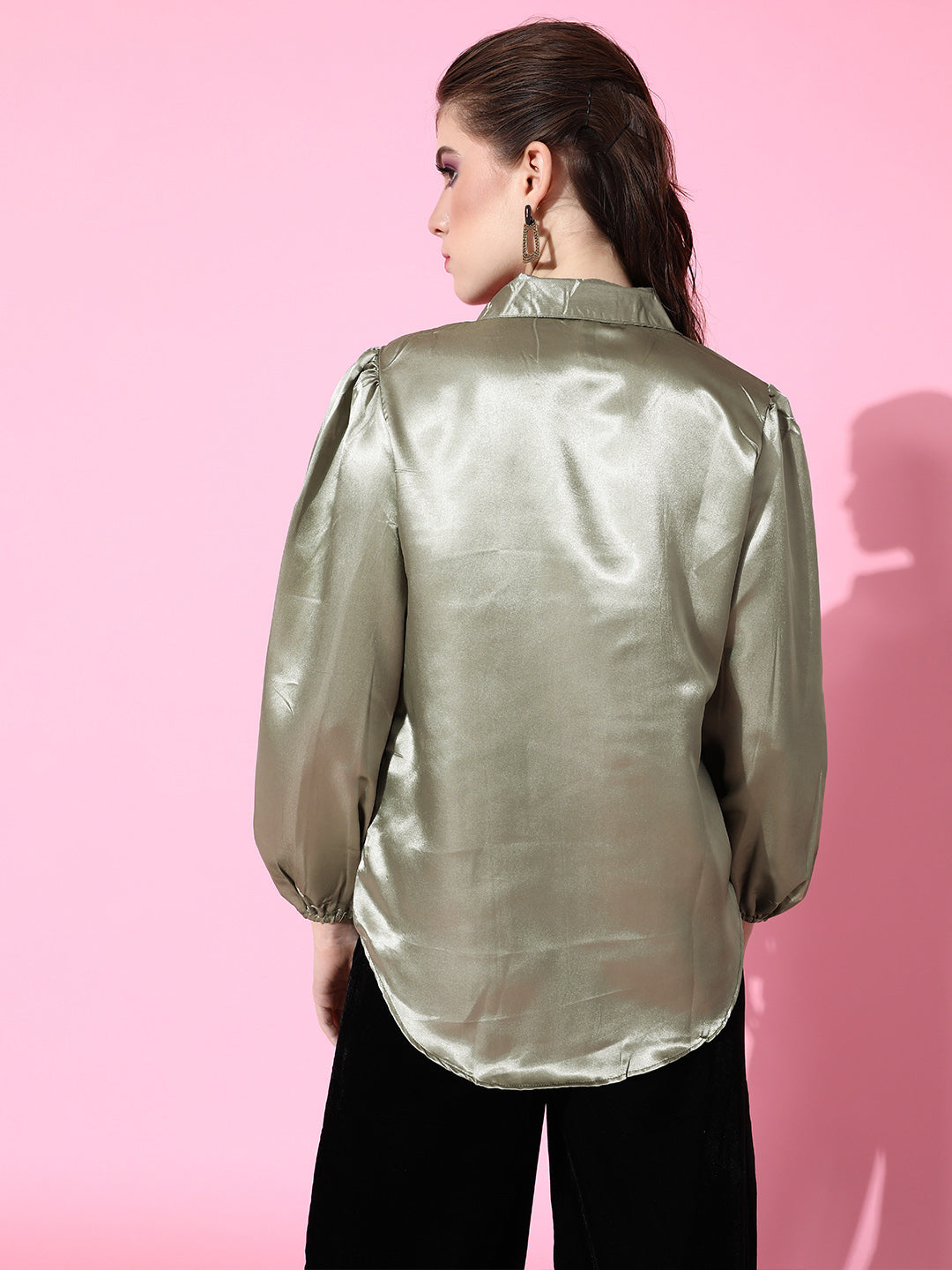 SCORPIUS Gold Satin shirt