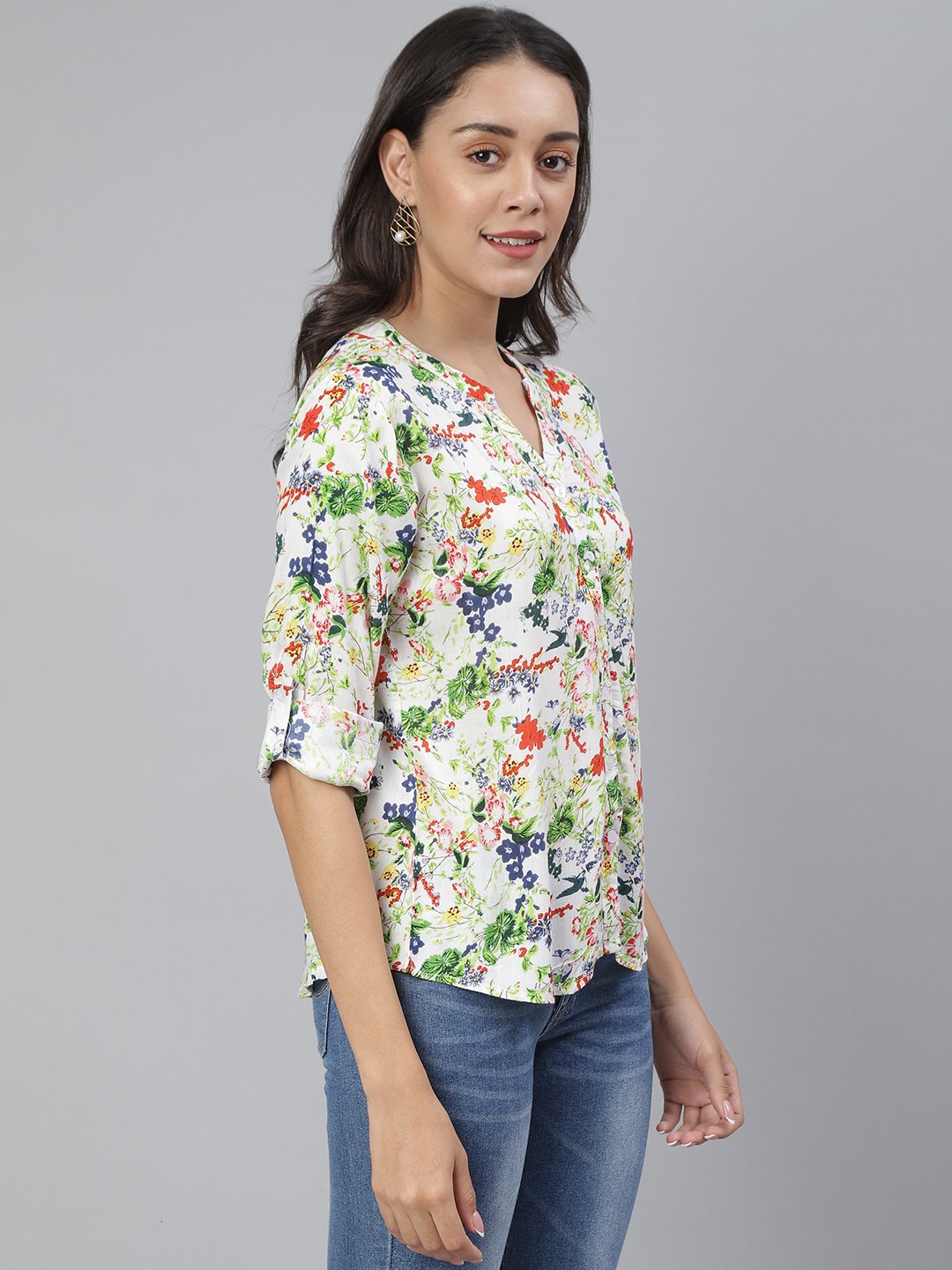 Scorpius Multicolor Floral Rayon Shirt