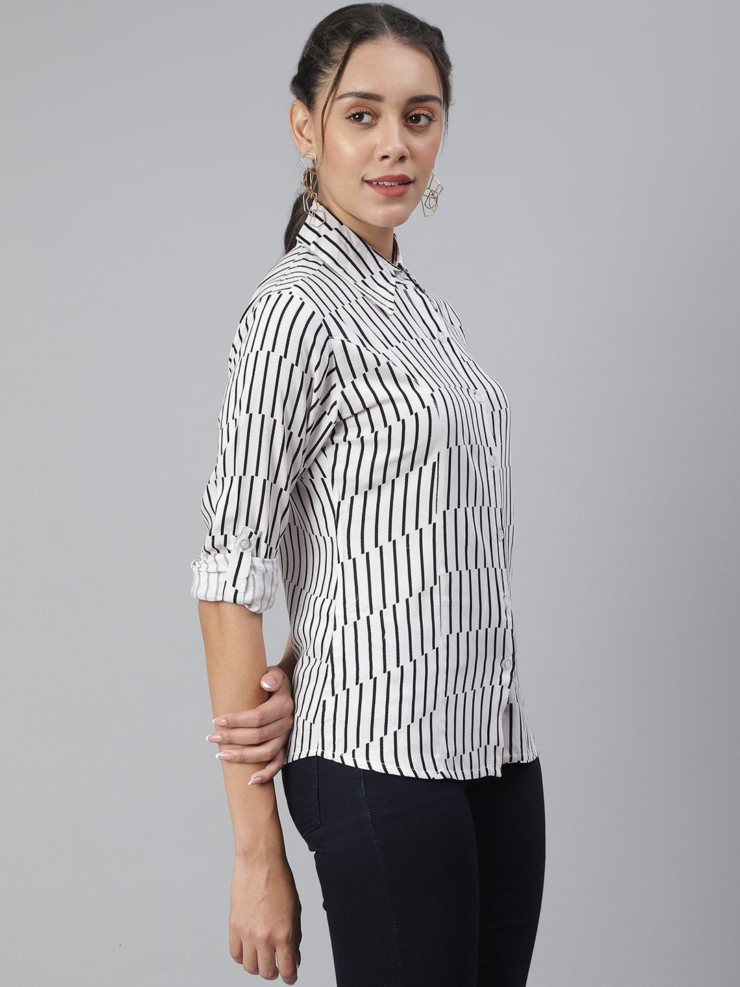SCORPIUS White Striped Shirt