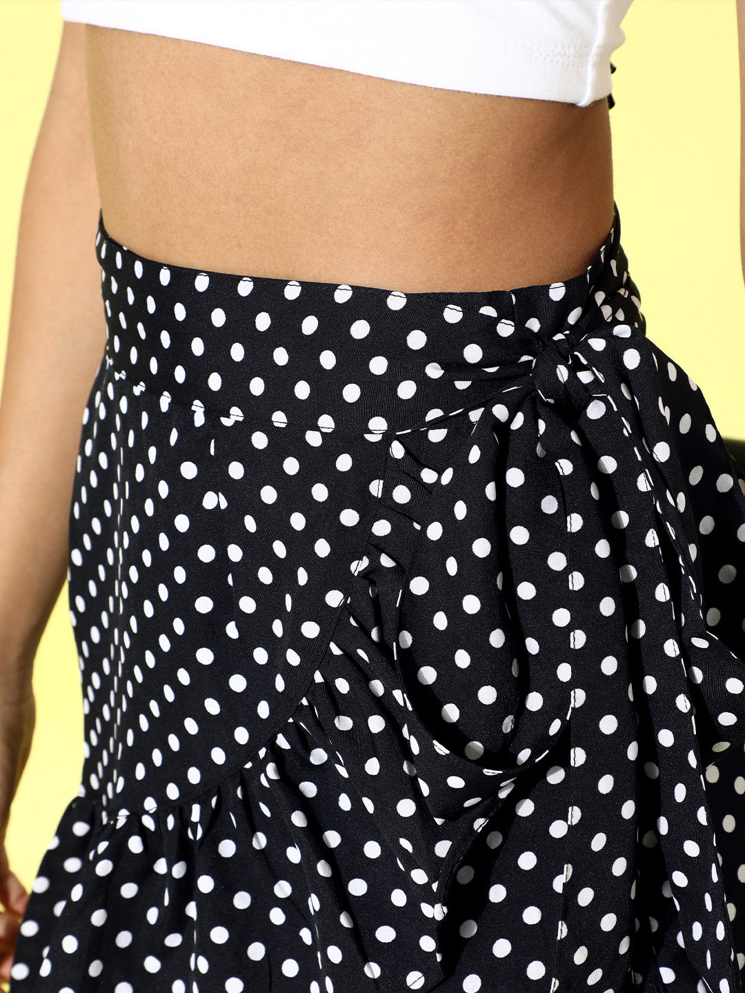 Cation Solid White and Polka Print Clothing Set