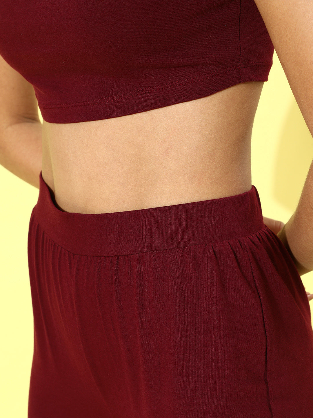 Cation Solid Maroon Clothing Set