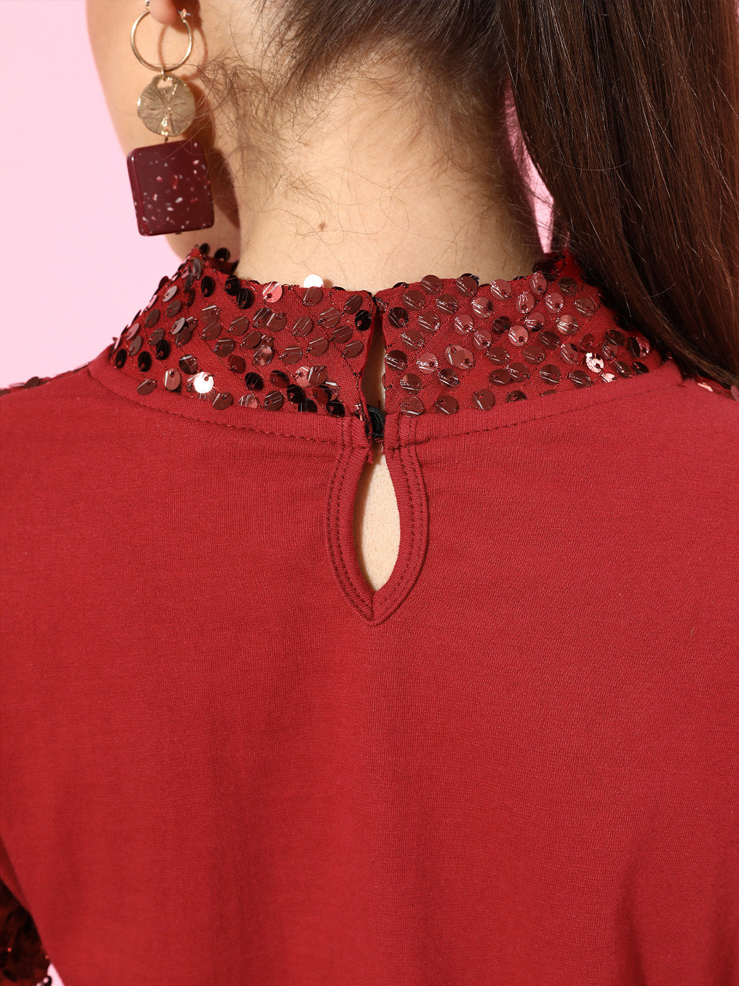 SCORPIUS Maroon Designer Top