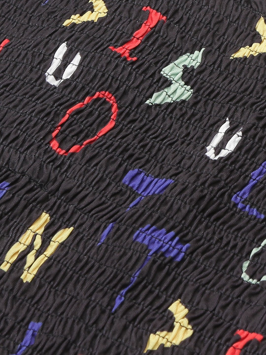 SCORPIUS Black Smocked Croptop