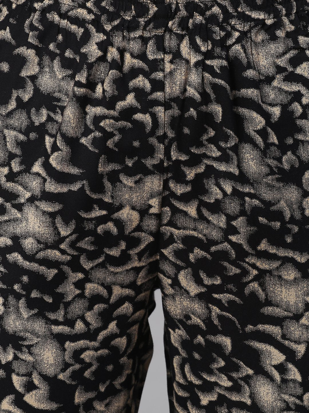 Cation Black Floral Strap Night Suit