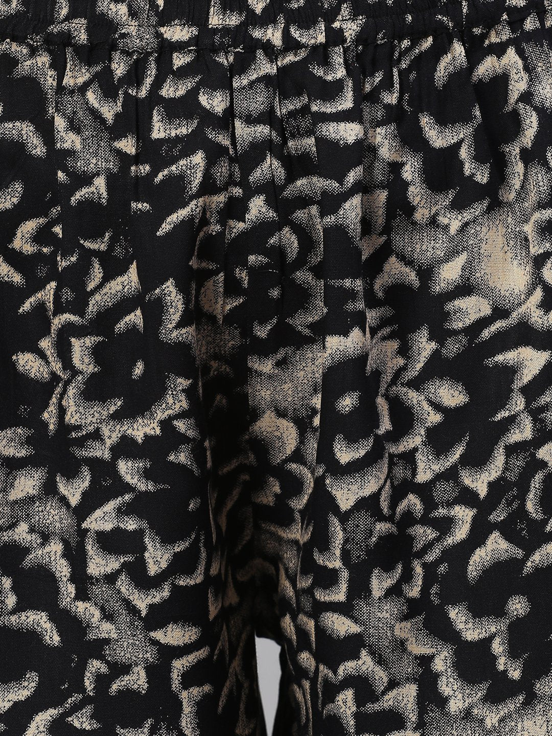 Cation Black Floral Strap Night Suit