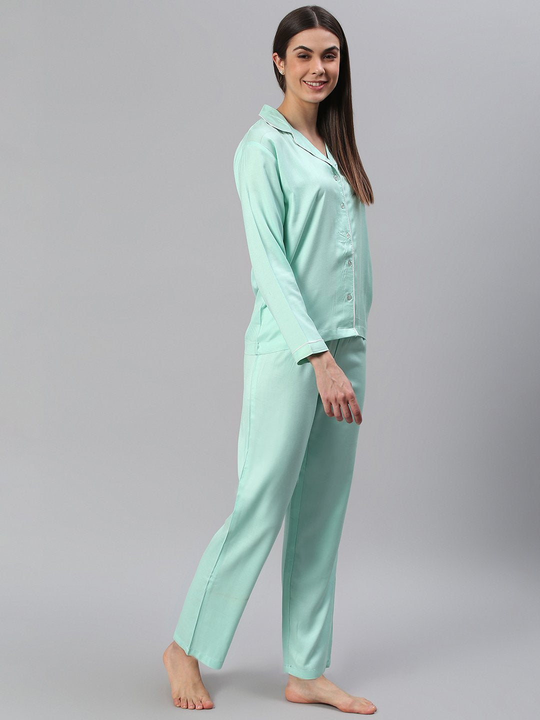 Cation Aqua Solid Night Suit