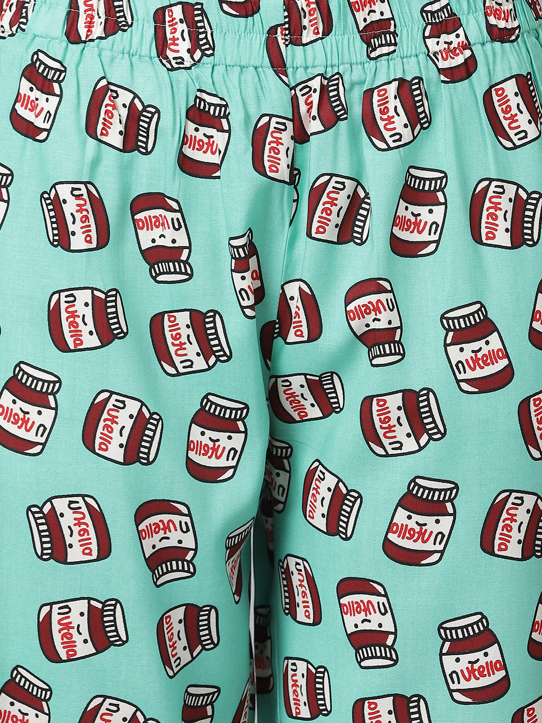 Cation Green Printed Night Suit