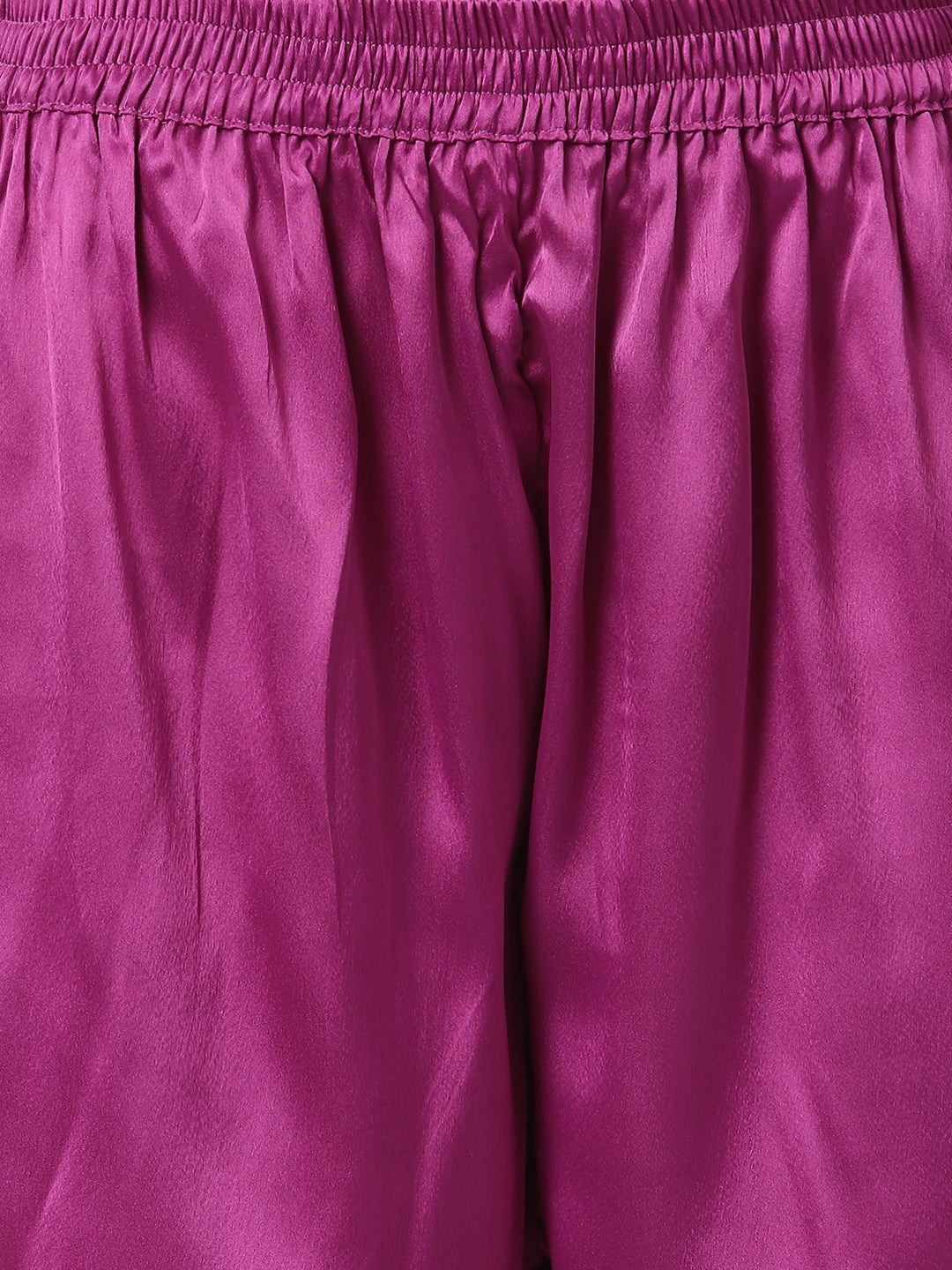 Cation Magenta Satin Night Suit
