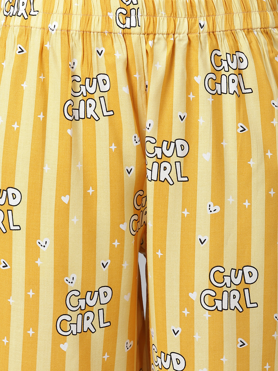 Cation Yellow Printed Night Suit