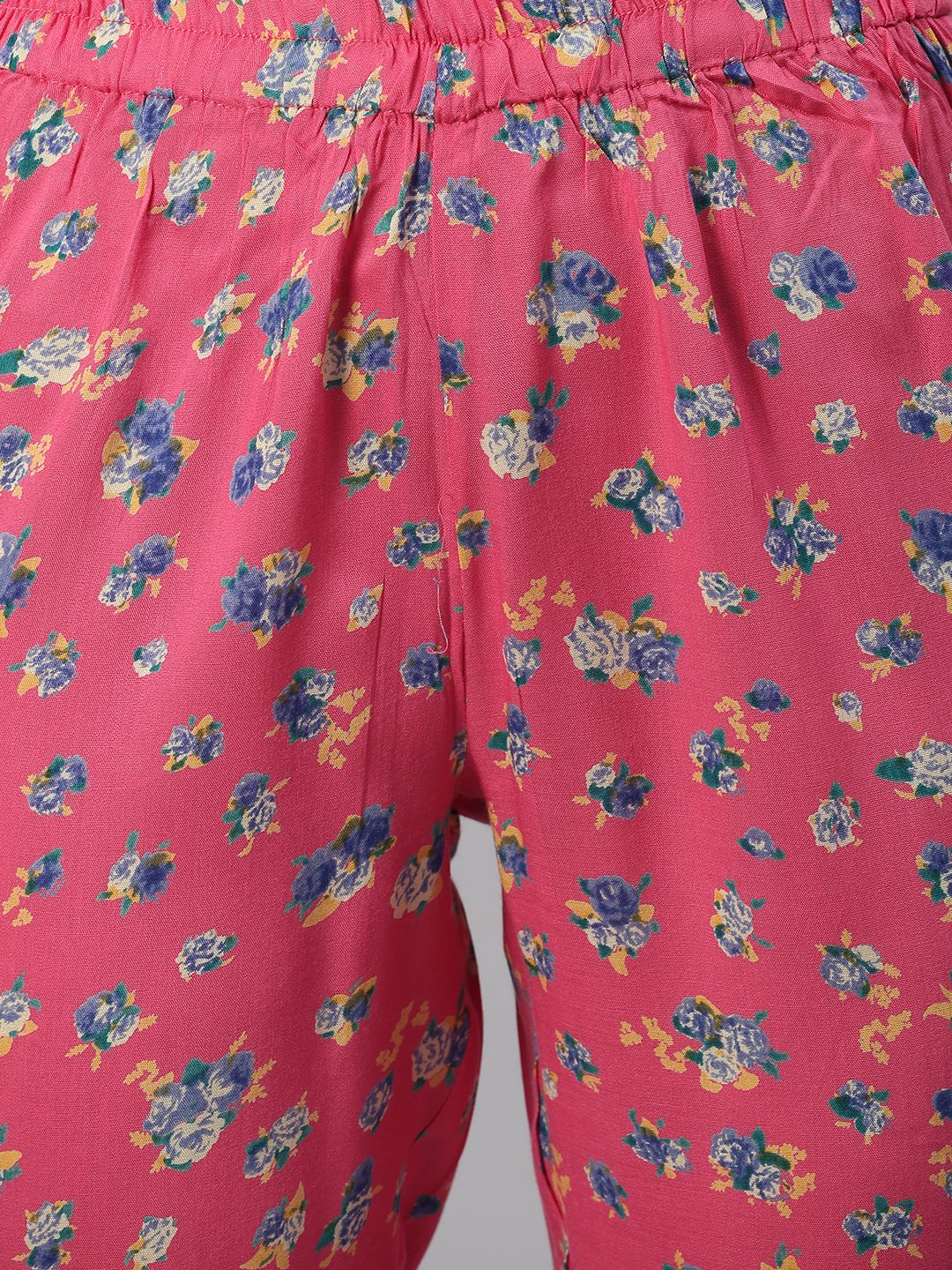 Cation Pink Printed Night Suit