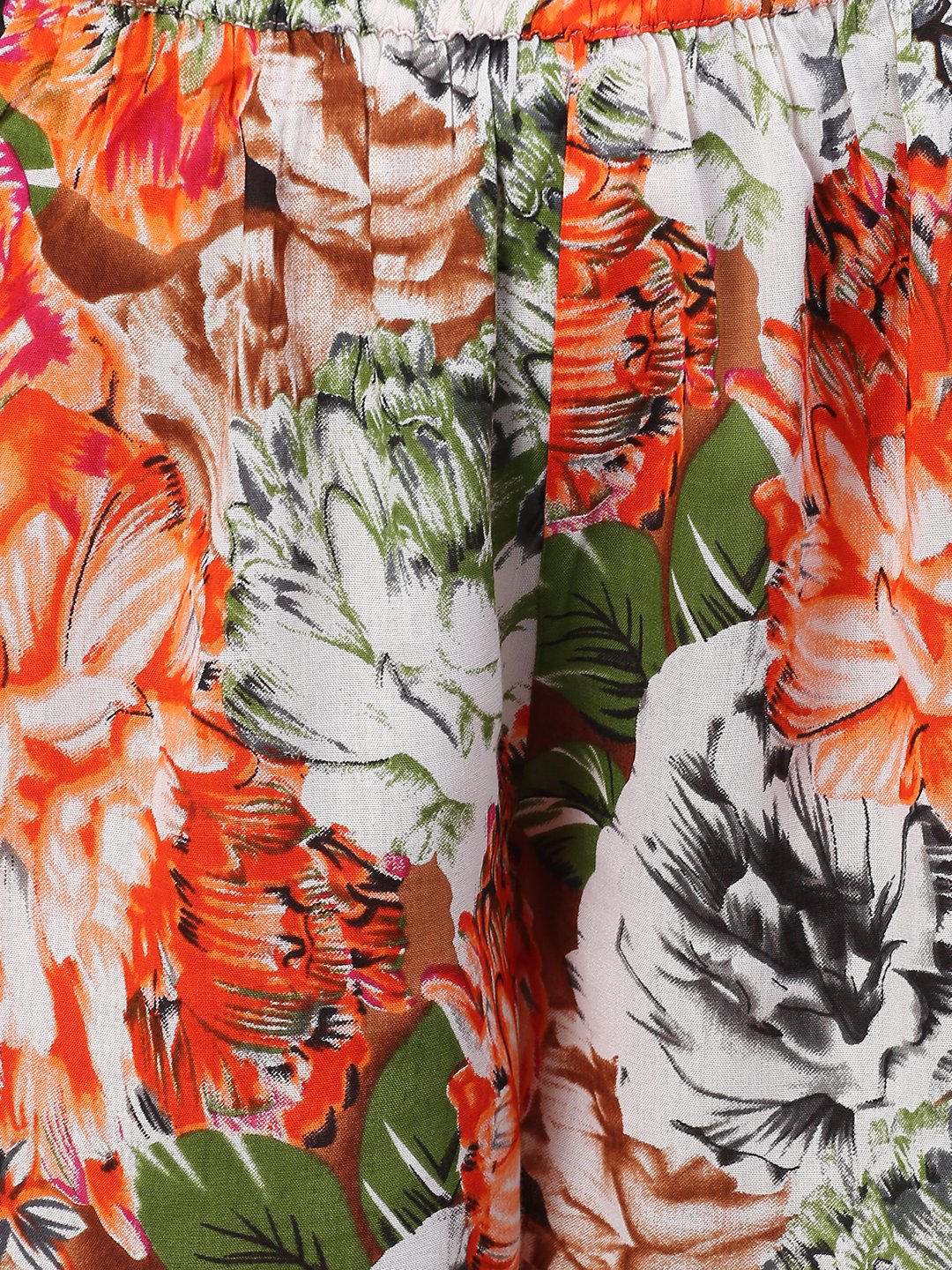 Cation Orange Printed Strap Night Suit