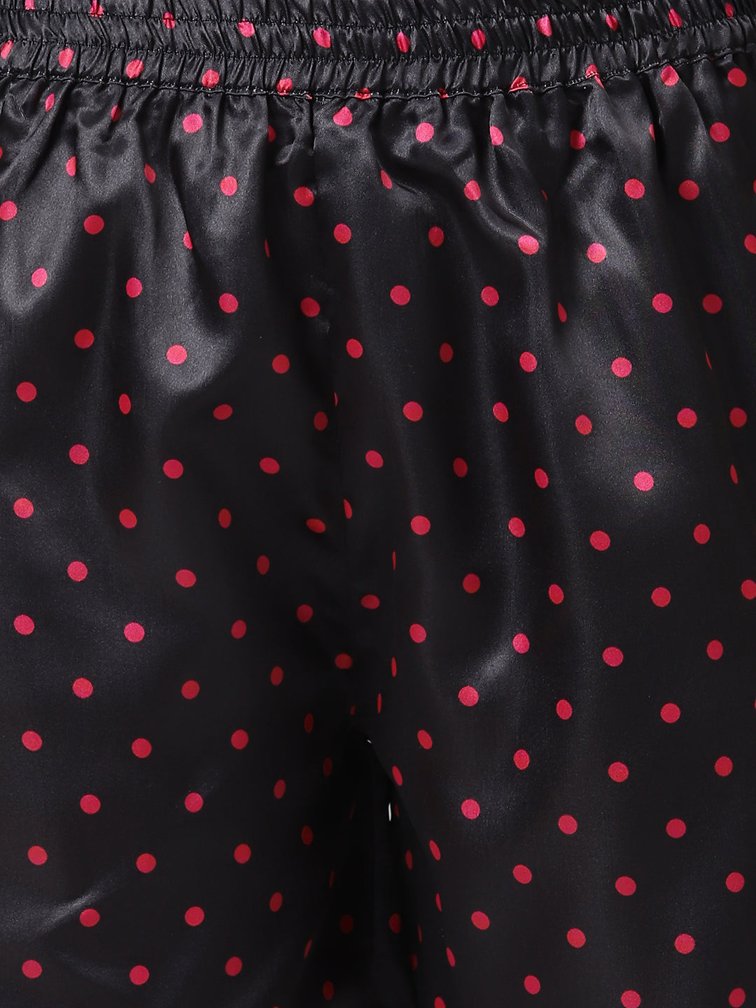 Cation Black Satin Night Suit