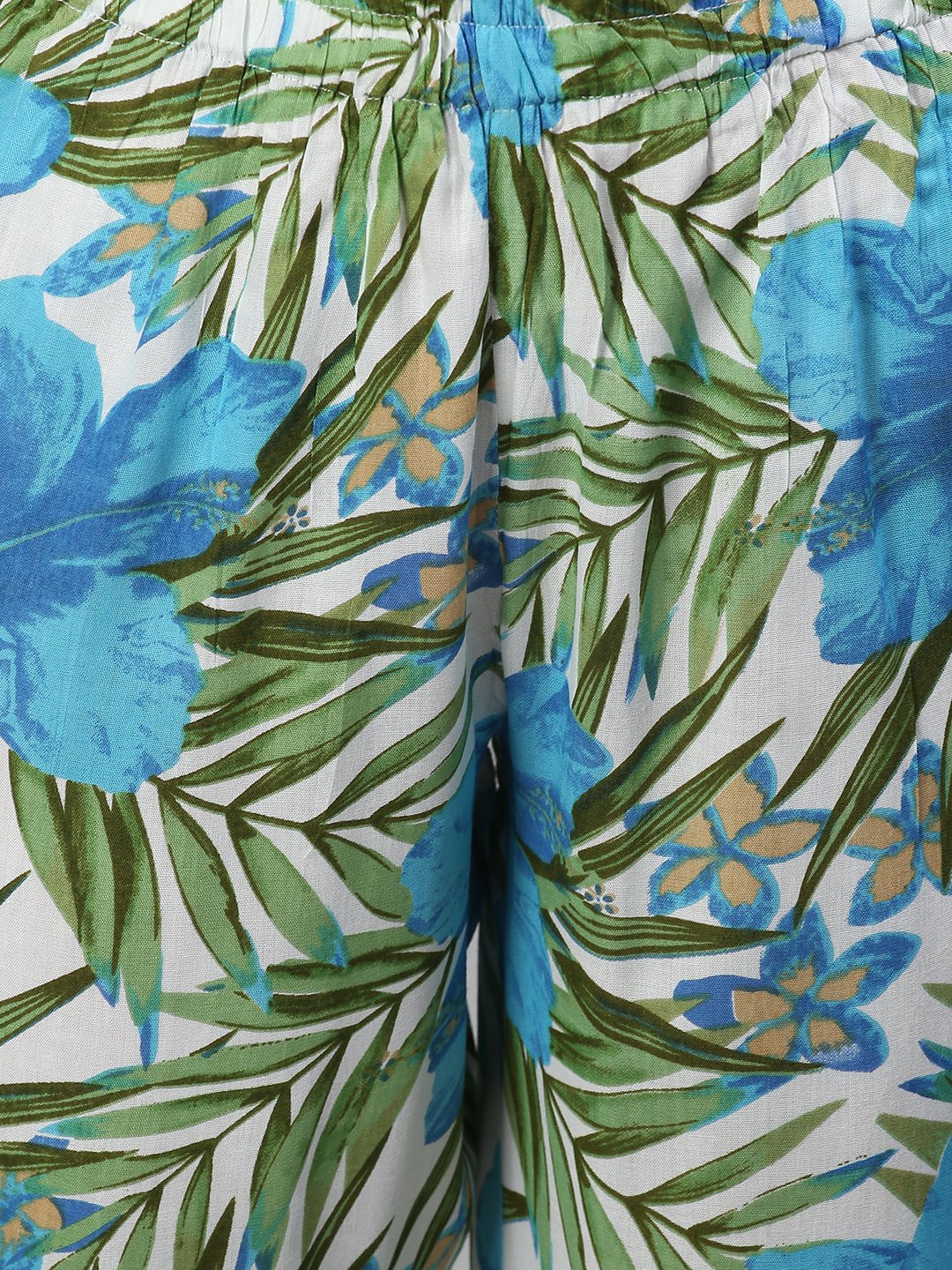 Cation Blue Tropical Print Night Suit