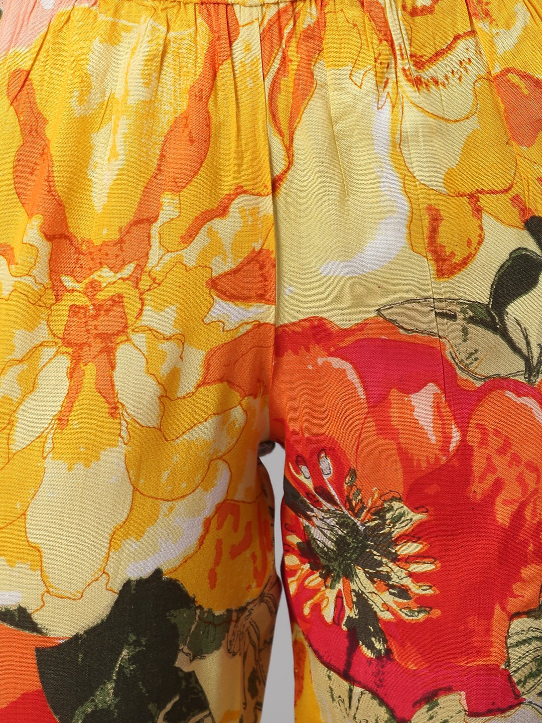 Cation Yellow Floral Night Suit