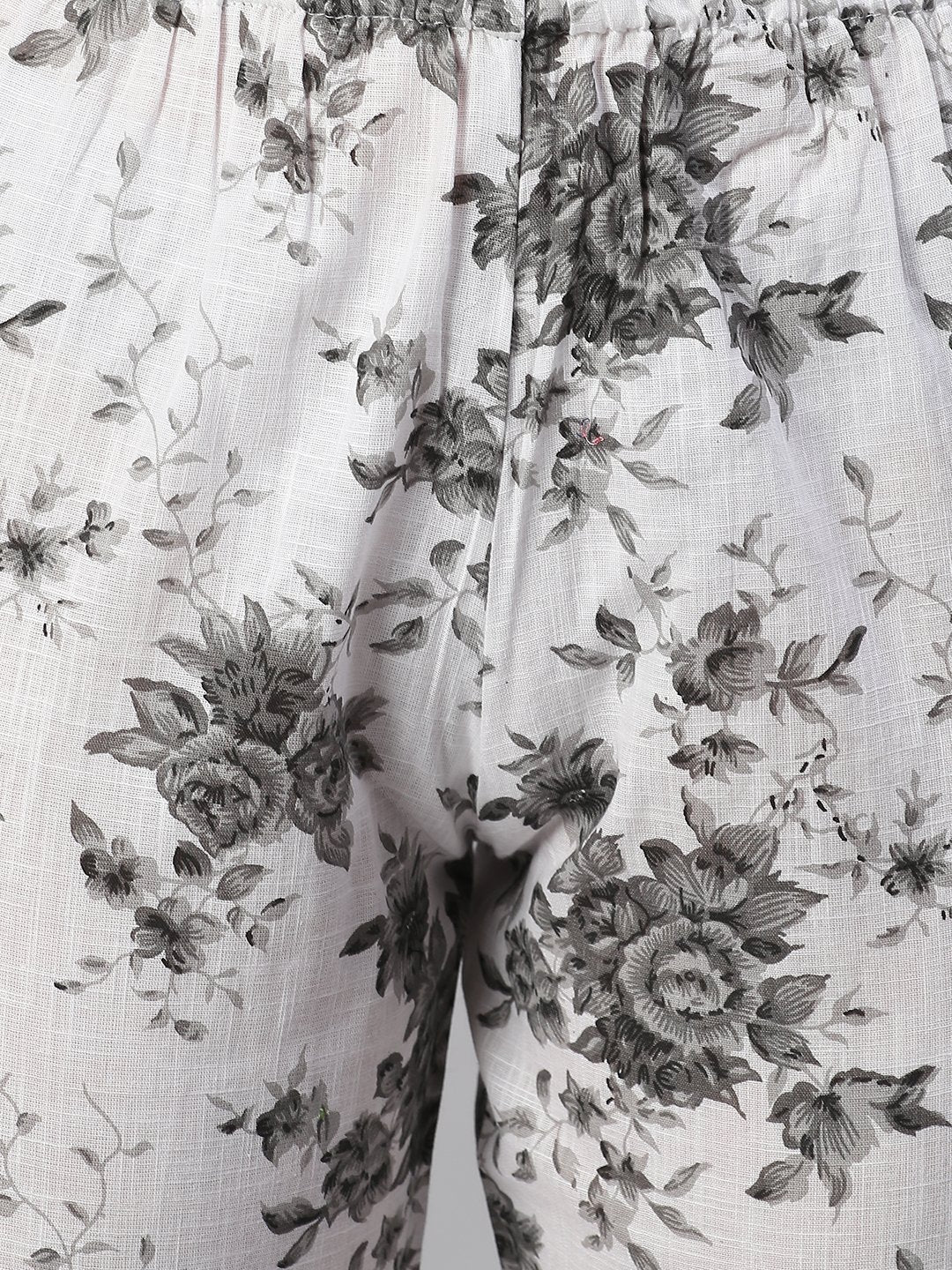 Cation White Floral Night Suit