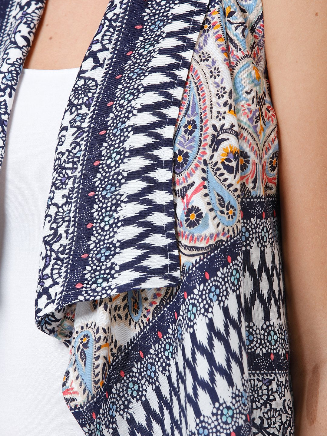 White printed shrug