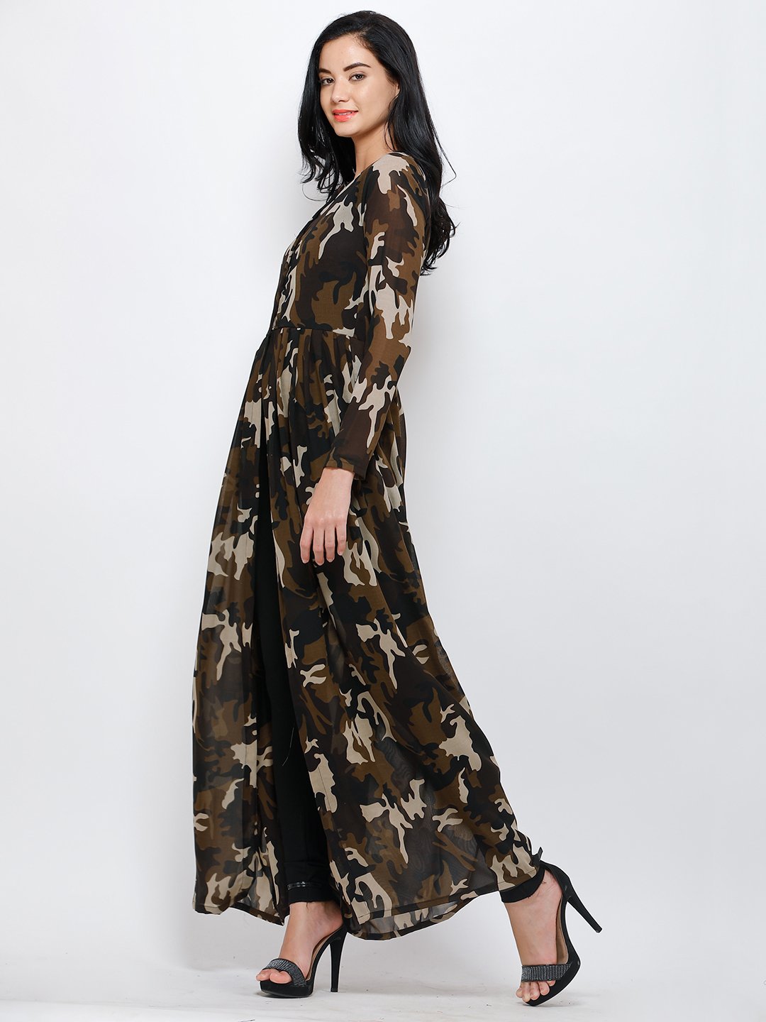 Camouflage printed tunic