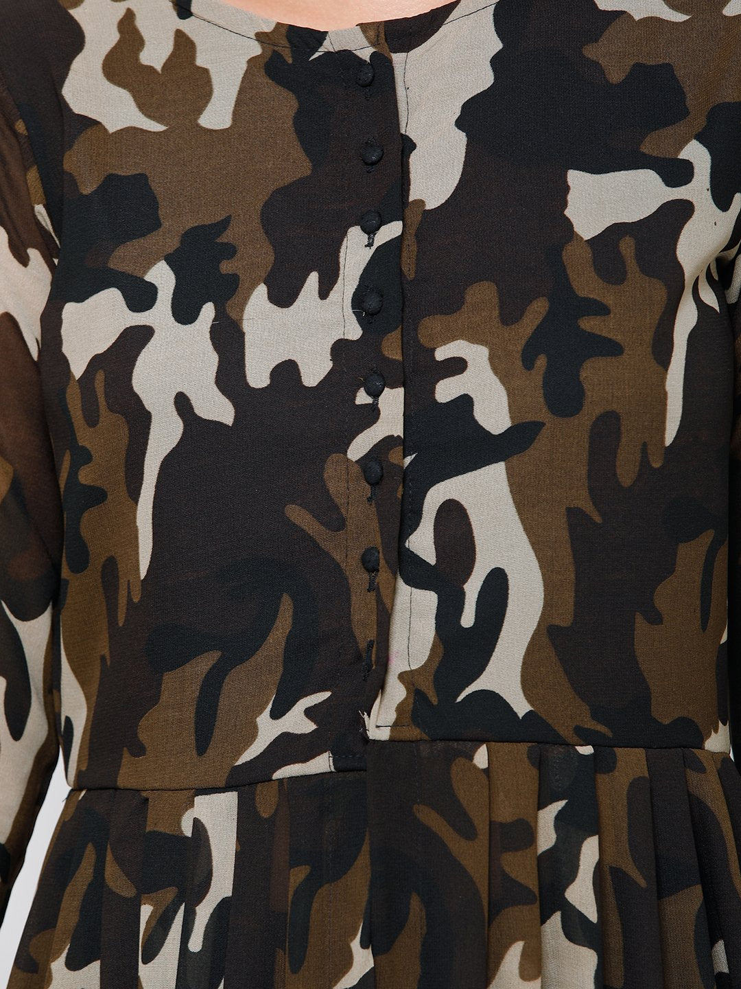 Camouflage printed tunic