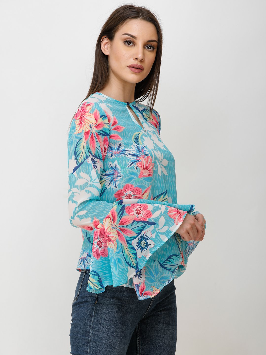 Blue Printed Top