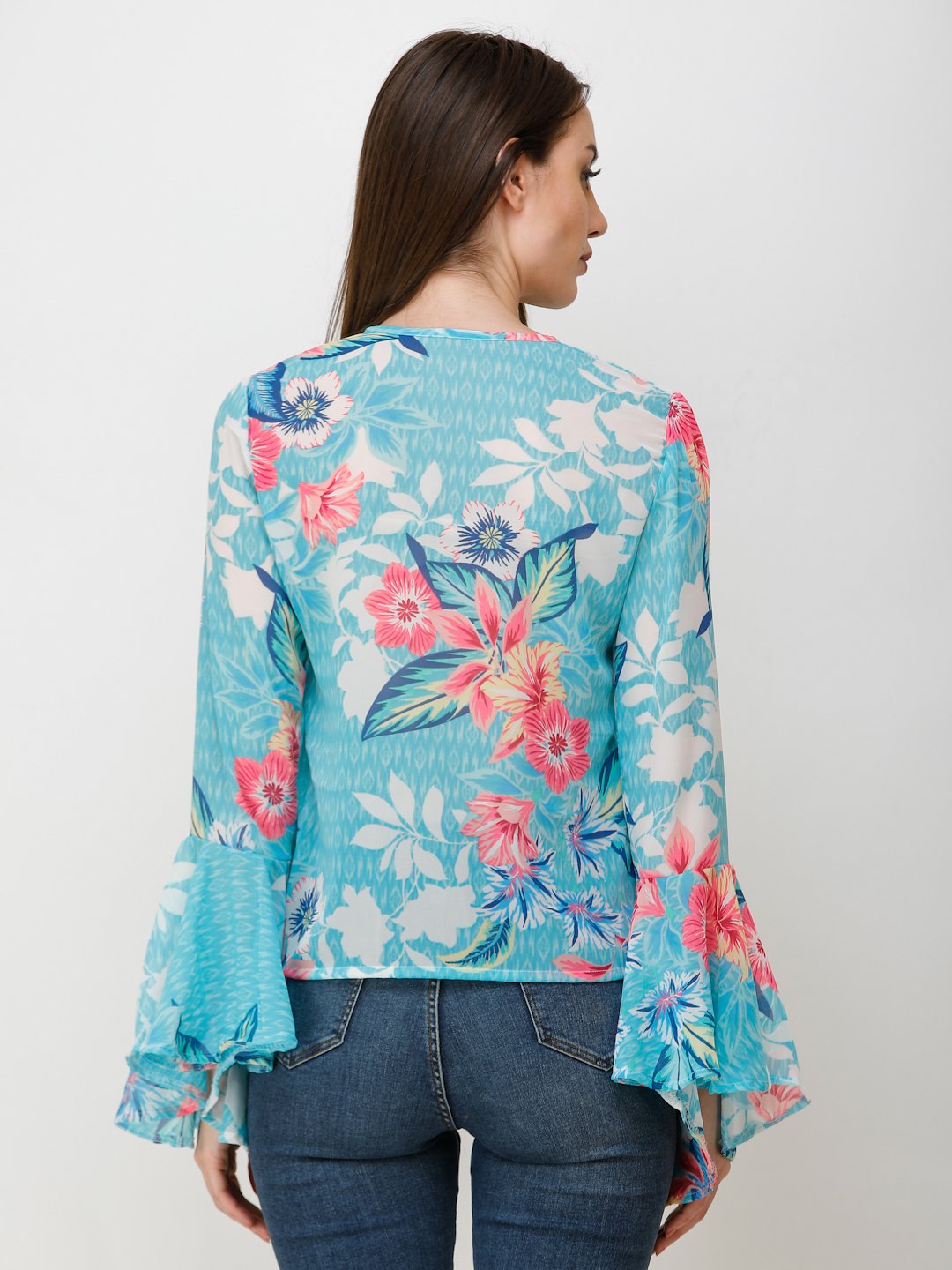 Blue Printed Top