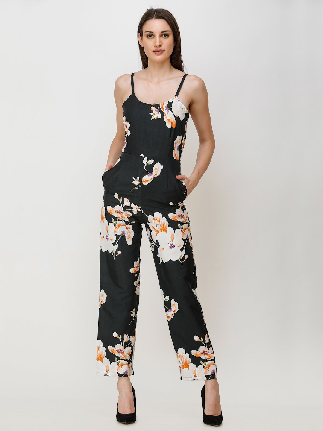 Black Printed Jumpsuit