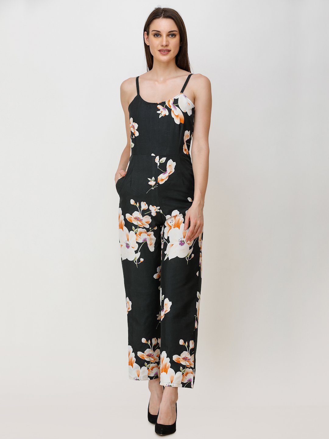 Black Printed Jumpsuit