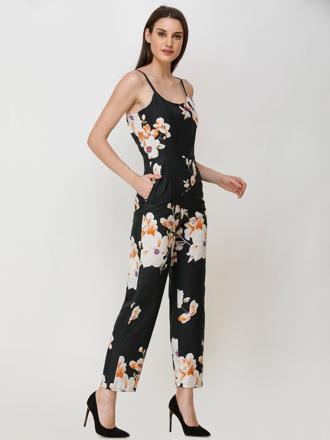 Black Printed Jumpsuit