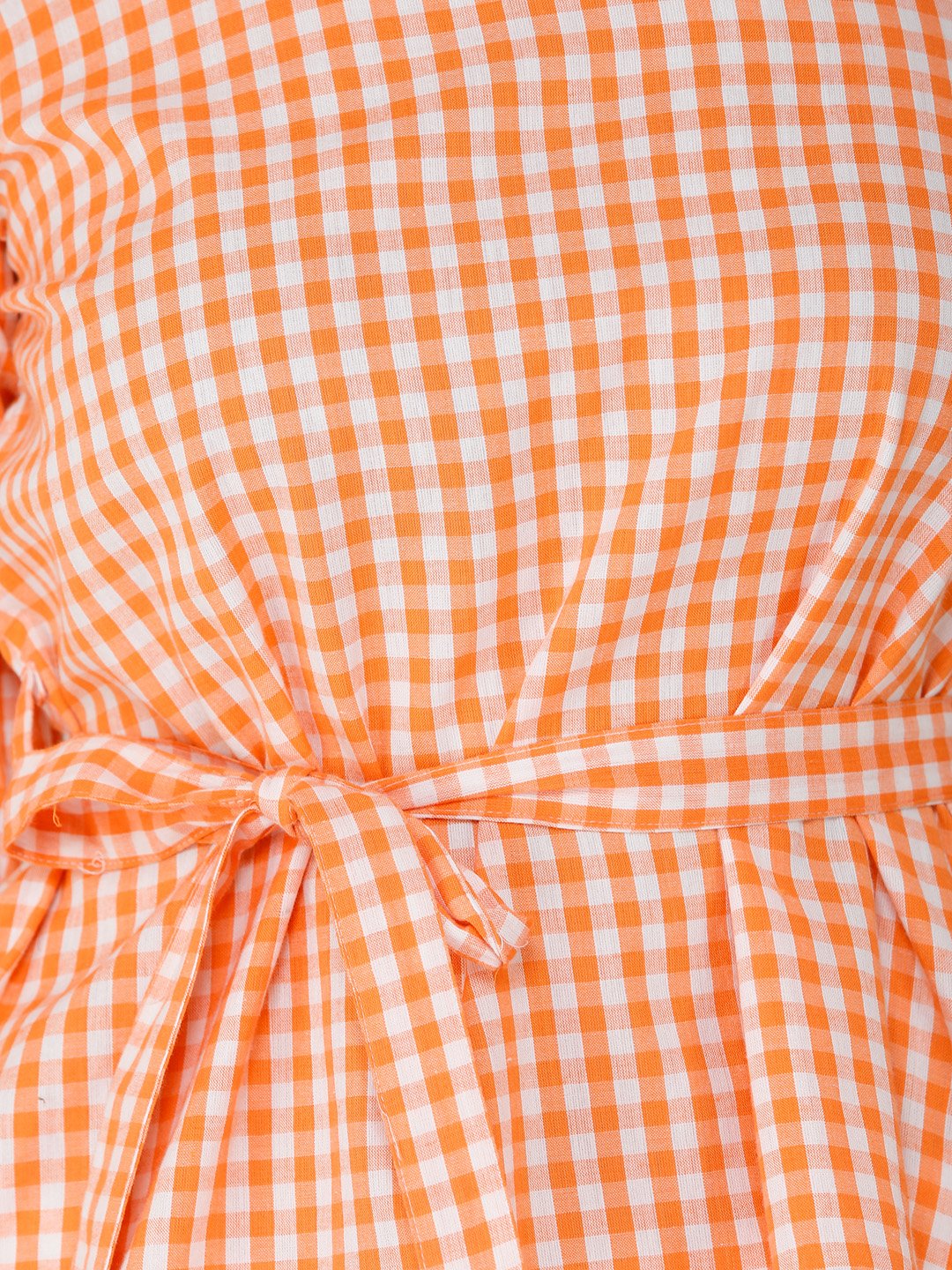 Orange Checkered Top