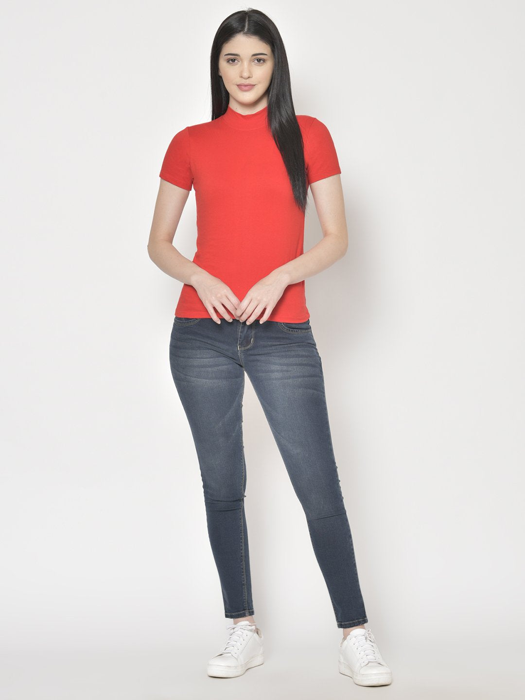 Cation Red Cotton Top