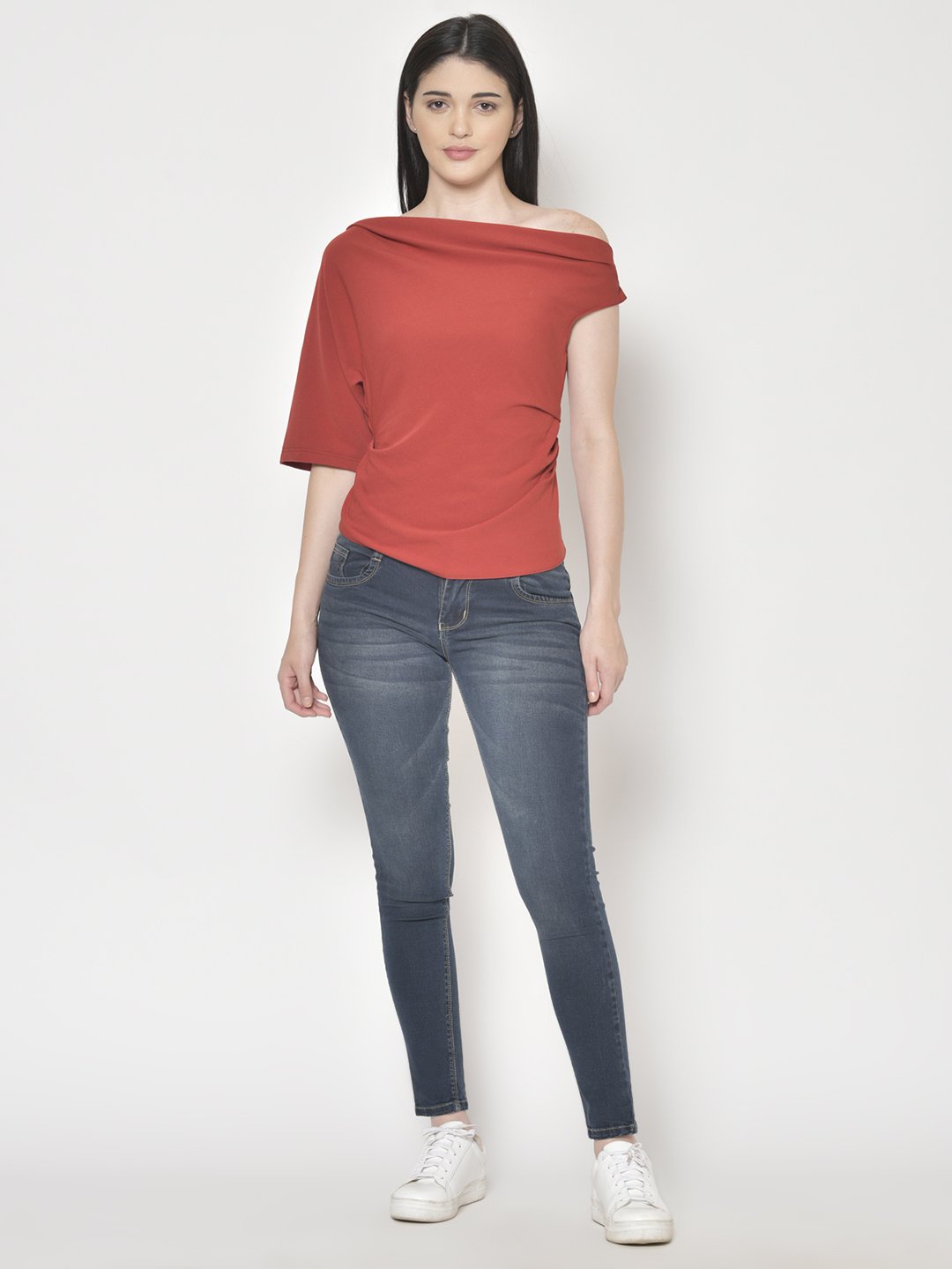 Cation Maroon Solid Top