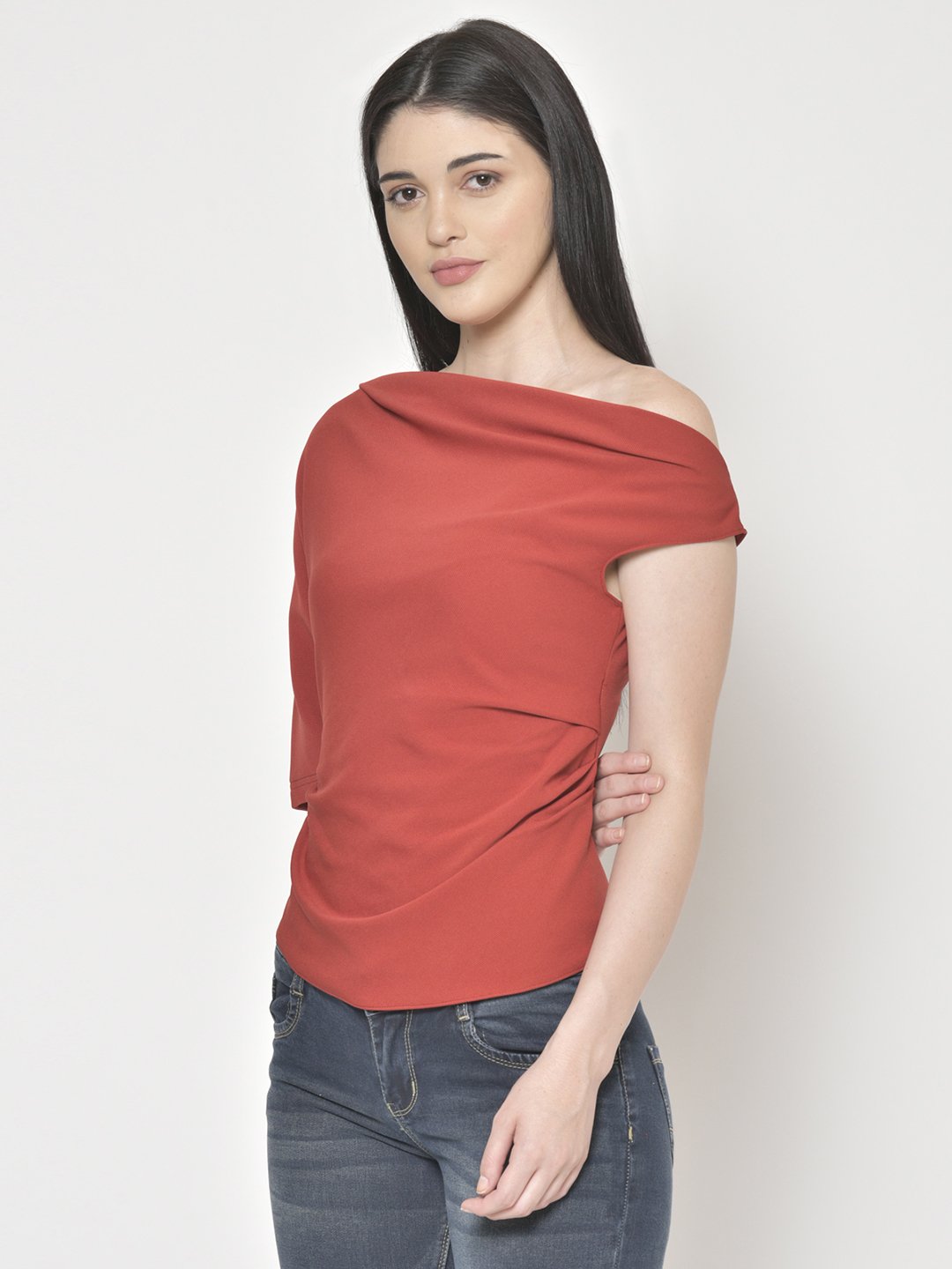 Cation Maroon Solid Top