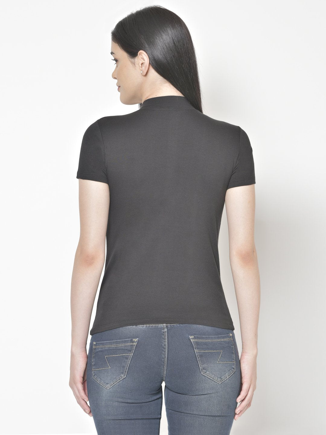 Cation Black Cotton Top