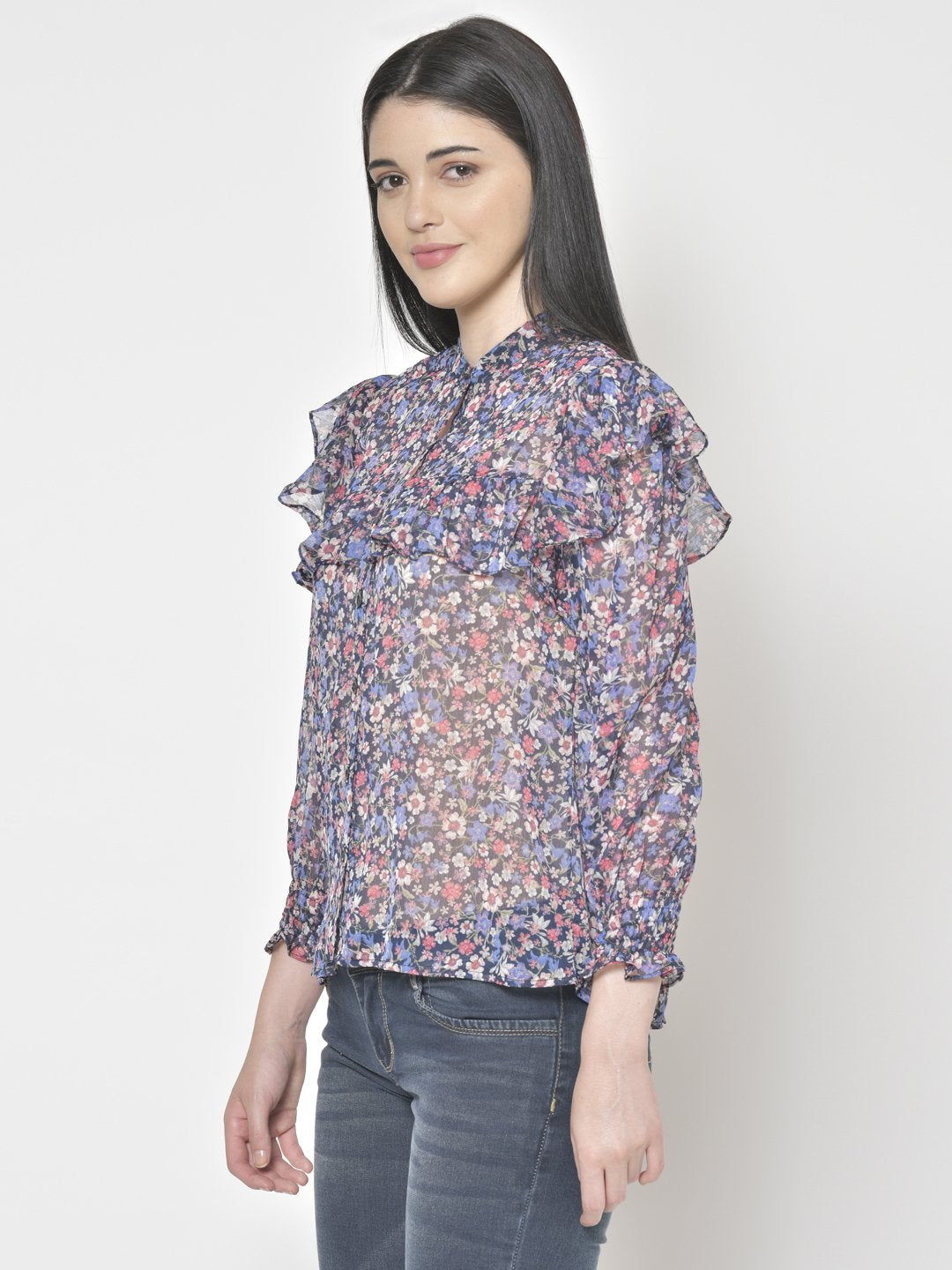 Cation Blue Printed Shirt