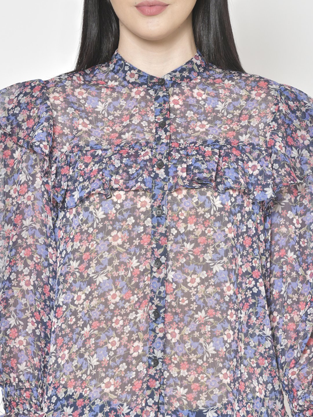 Cation Blue Printed Shirt