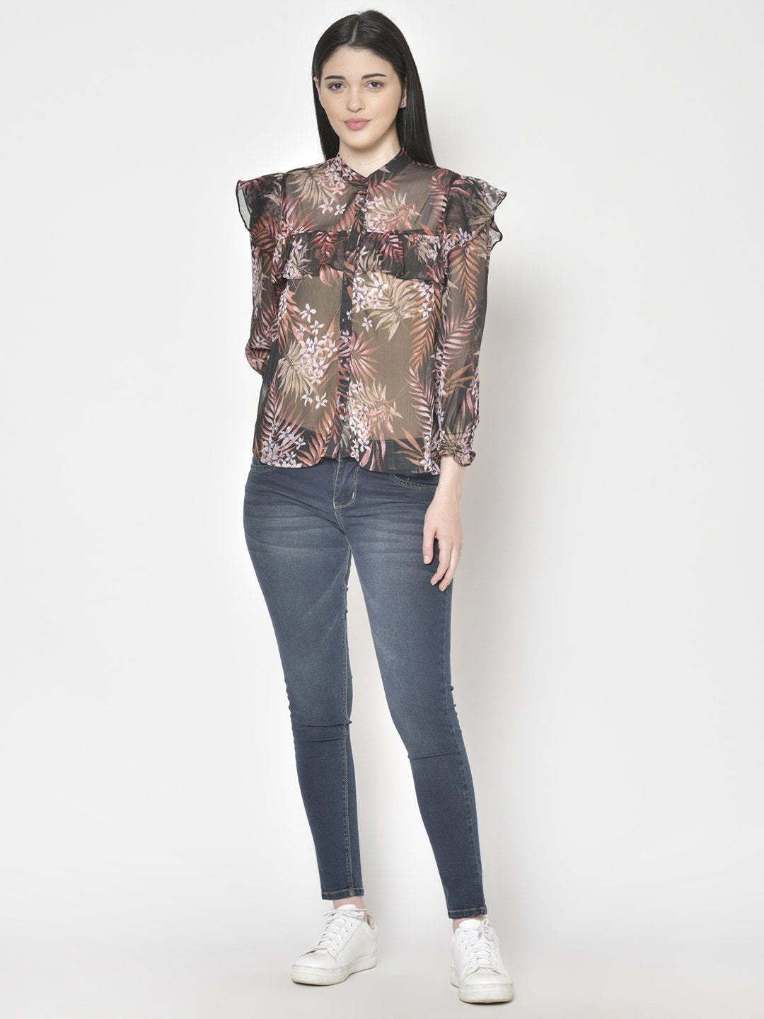 Cation Black Printed Shirt