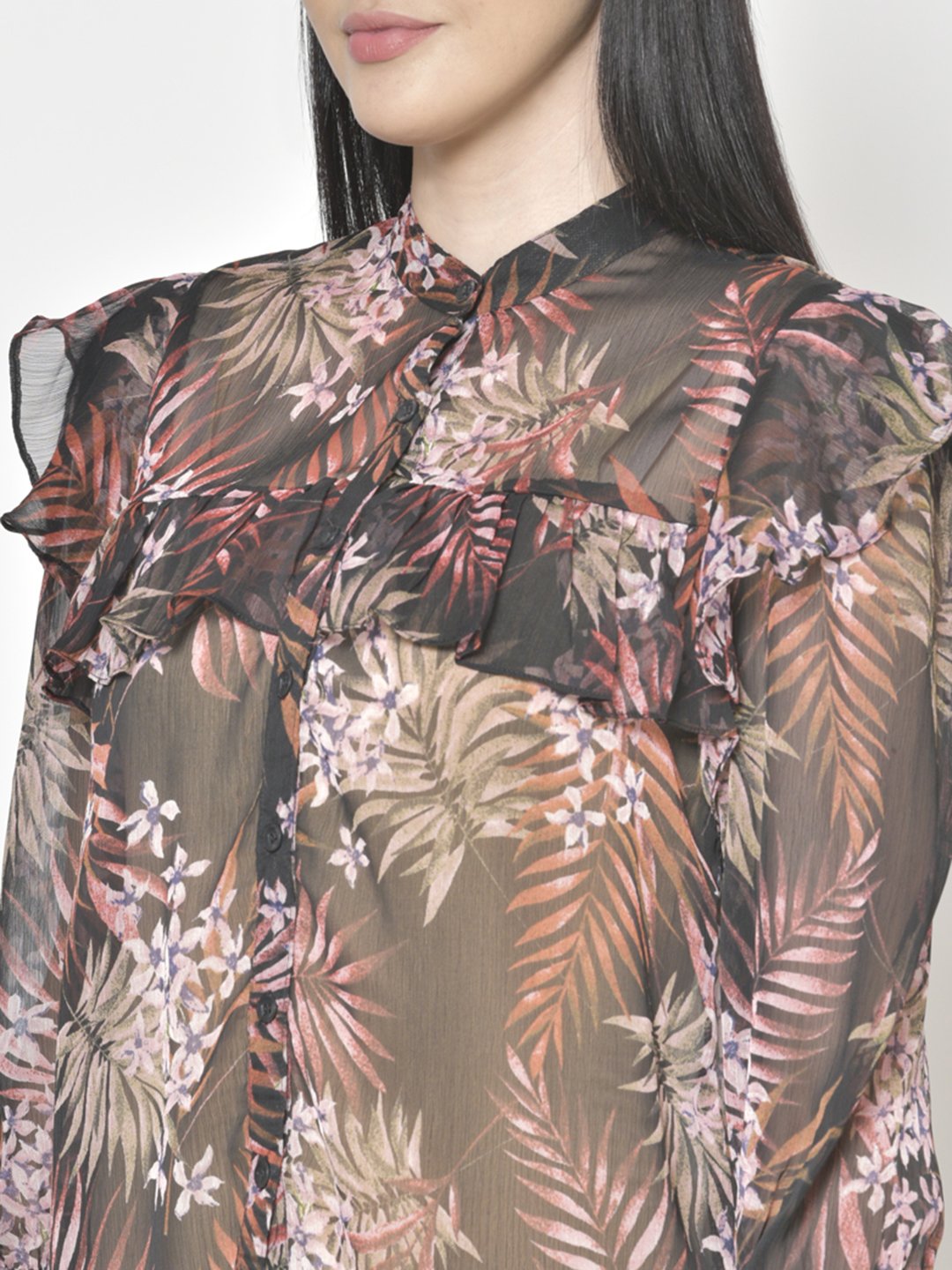 Cation Black Printed Shirt