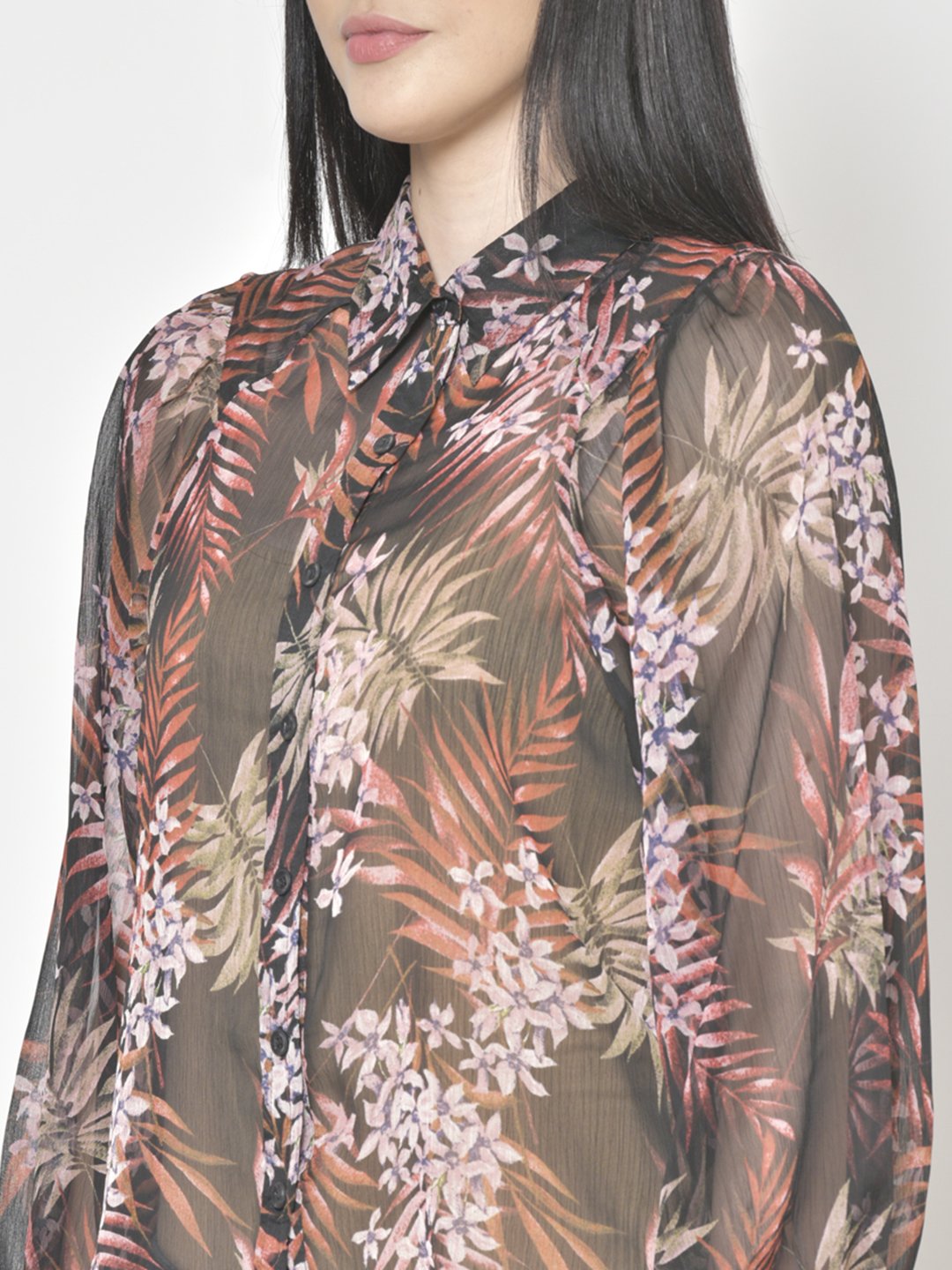 Cation Black Printed Shirt