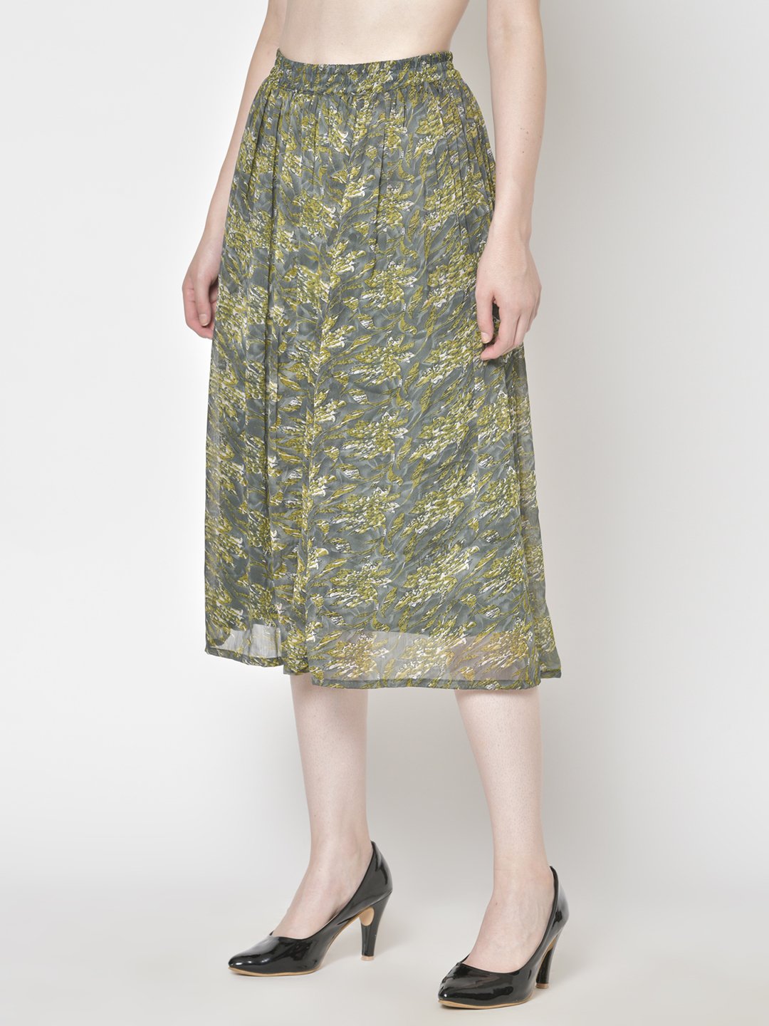 Printed Midi Skirt