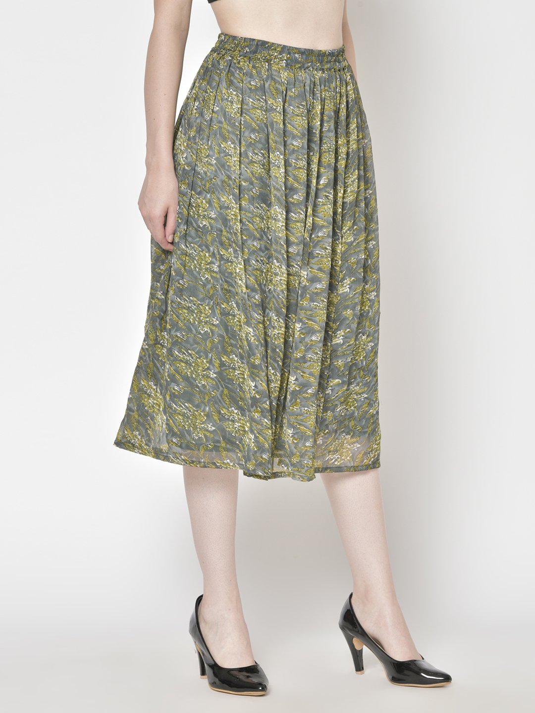 Printed Midi Skirt