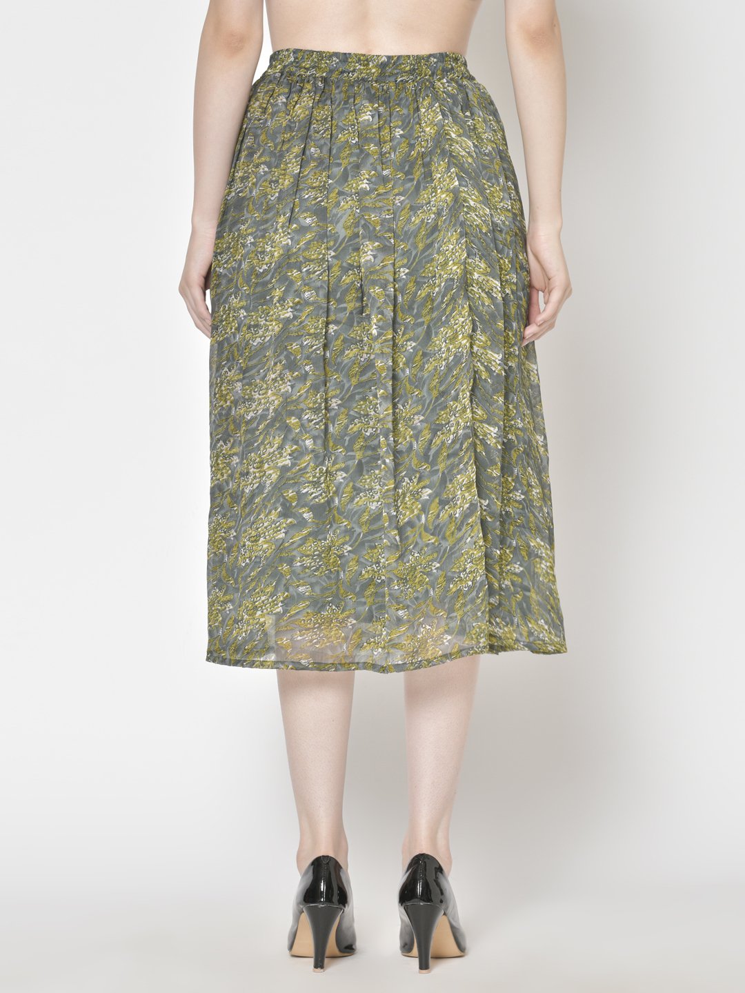 Printed Midi Skirt