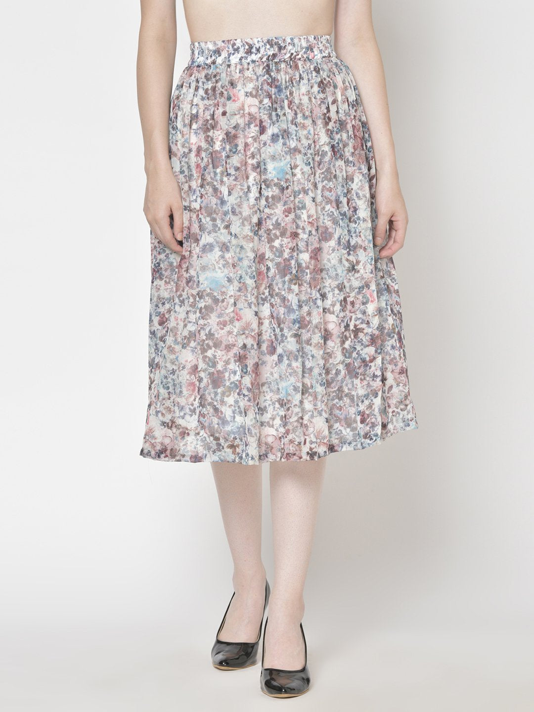 Printed Midi Skirt
