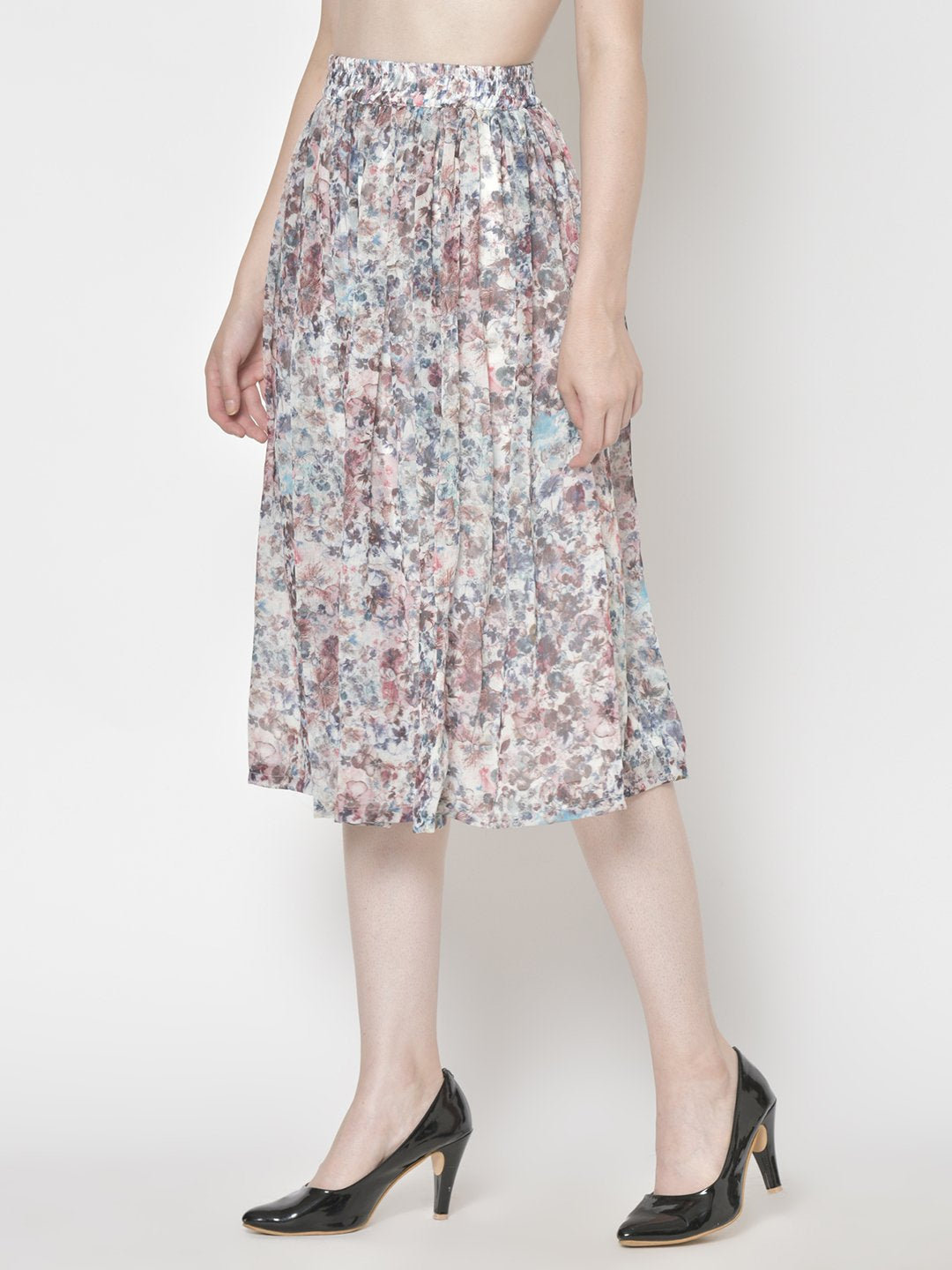 Printed Midi Skirt
