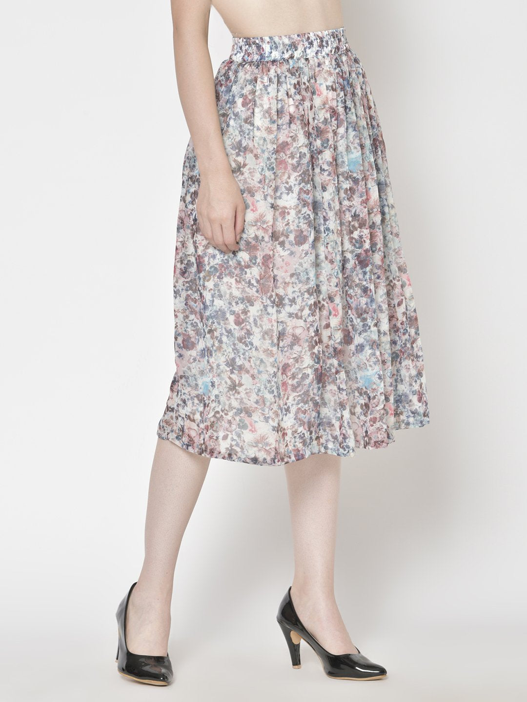 Printed Midi Skirt