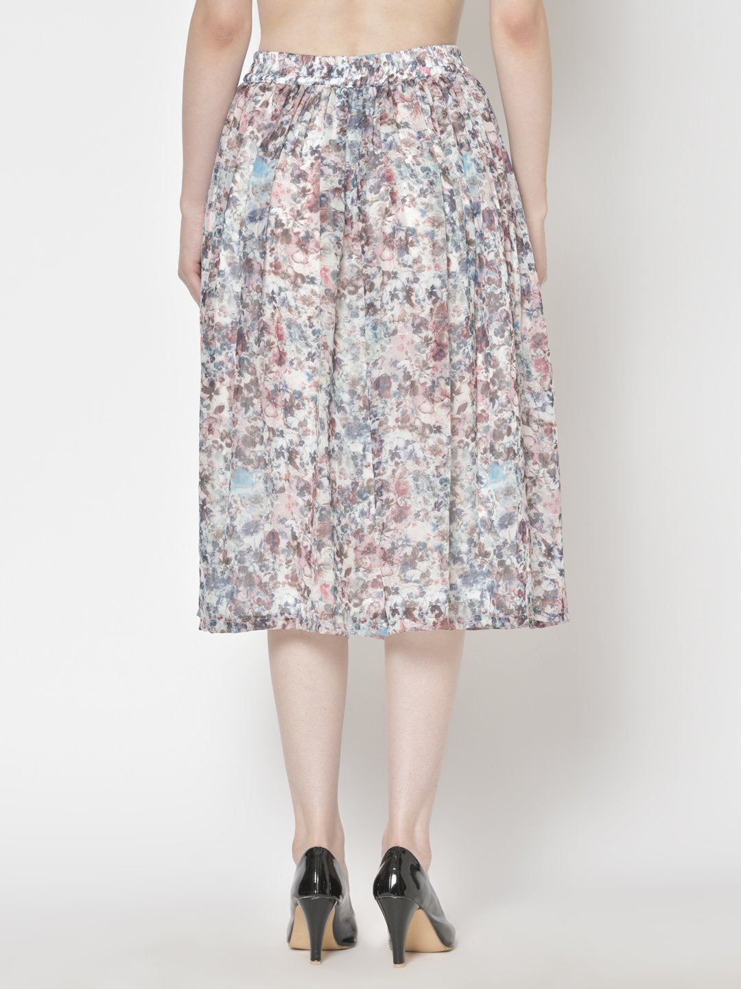 Printed Midi Skirt