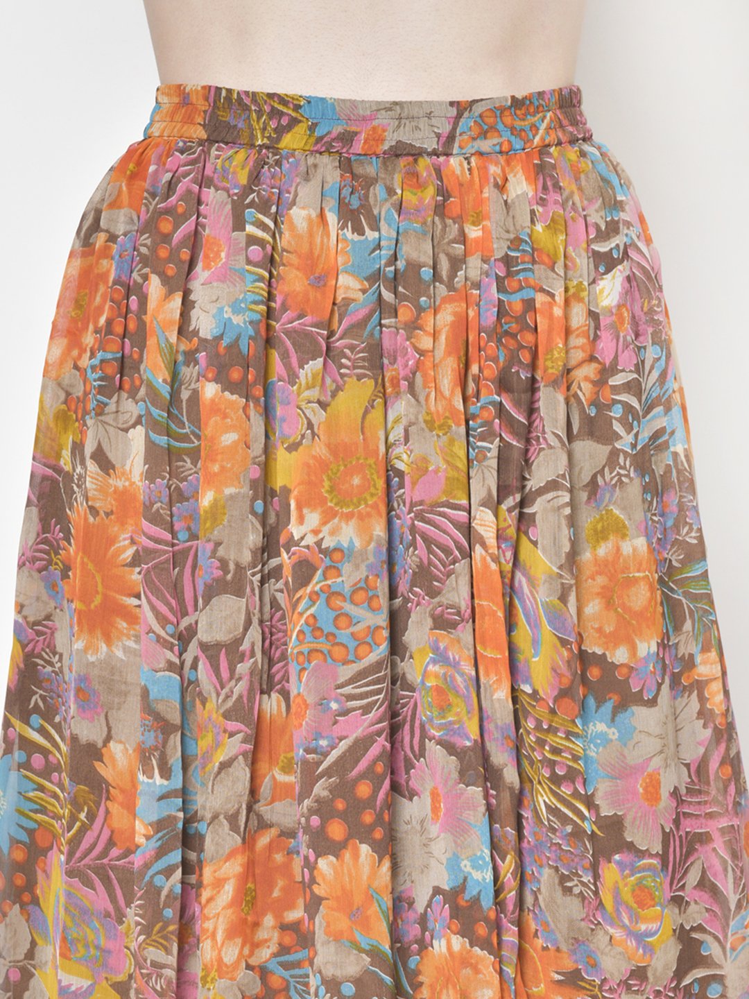 Printed Midi Skirt