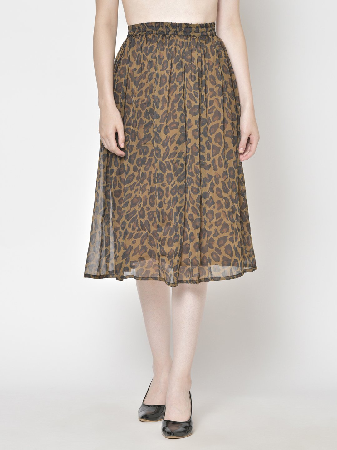 Printed Midi Skirt