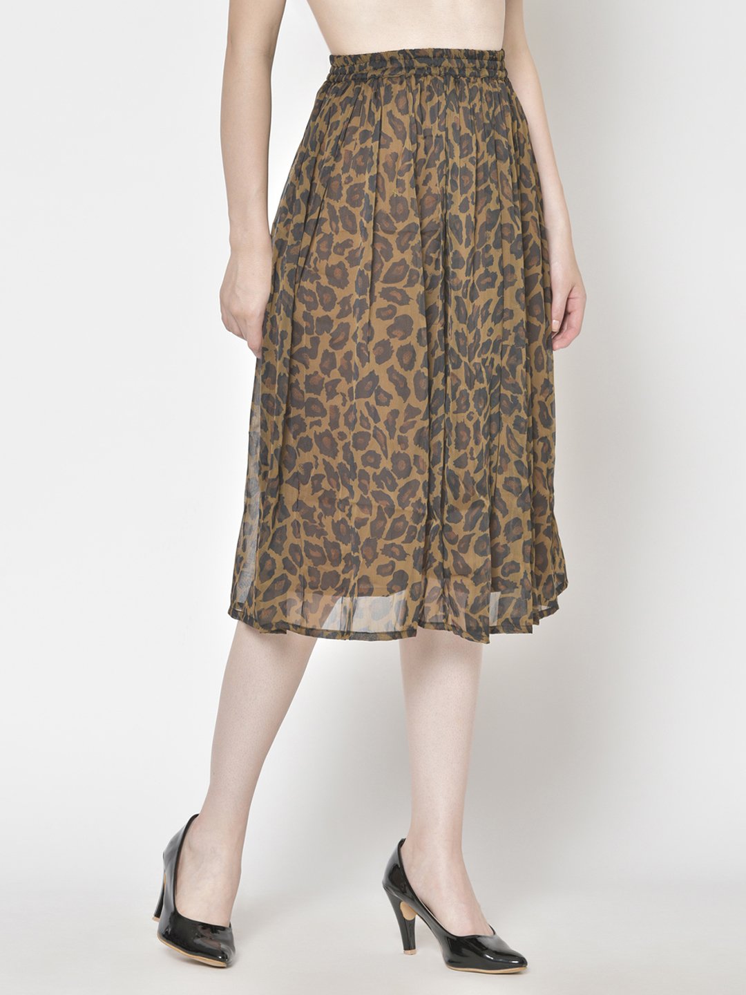 Printed Midi Skirt